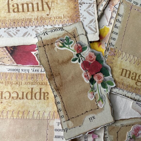 Note Card Junk Journal Ephemra Handmade Arts Crafts Scrapbooking 28 Pieces mq - Picture 6 of 13